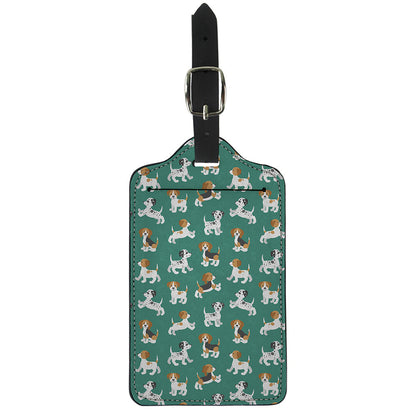 Cute Jack Russell Terrier Pattern Print Luggage Tag