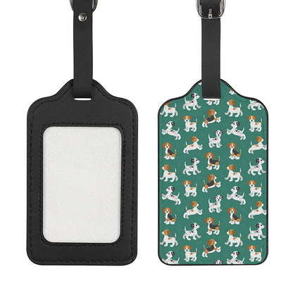 Cute Jack Russell Terrier Pattern Print Luggage Tag