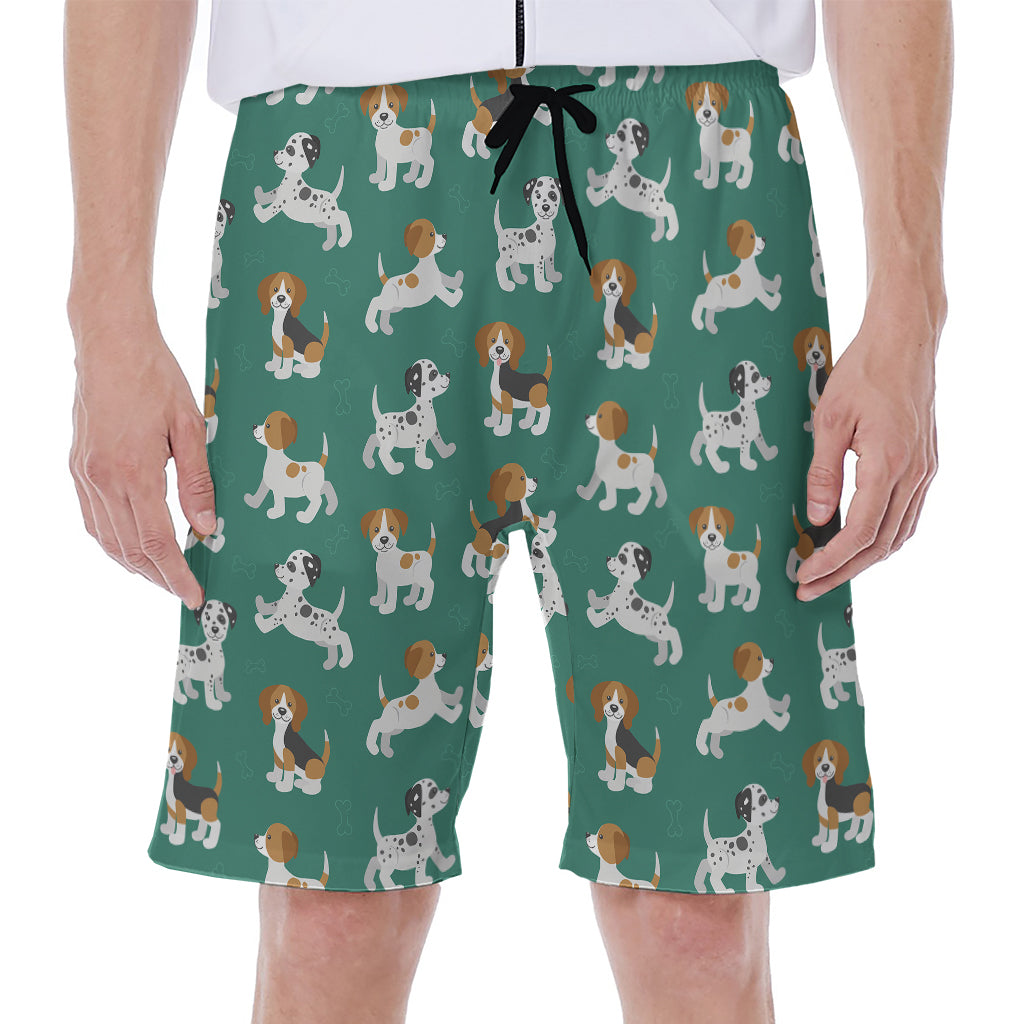 Cute Jack Russell Terrier Pattern Print Men's Beach Shorts