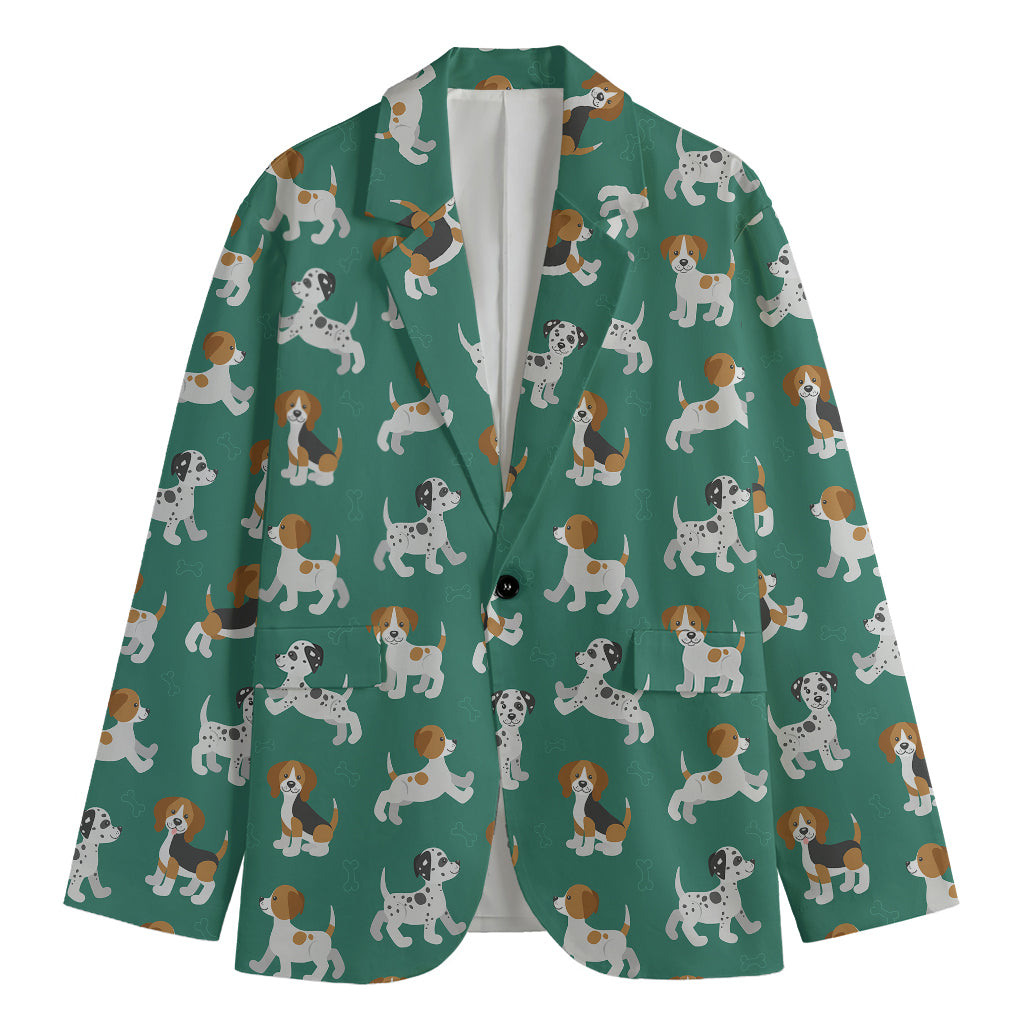 Cute Jack Russell Terrier Pattern Print Men's Blazer