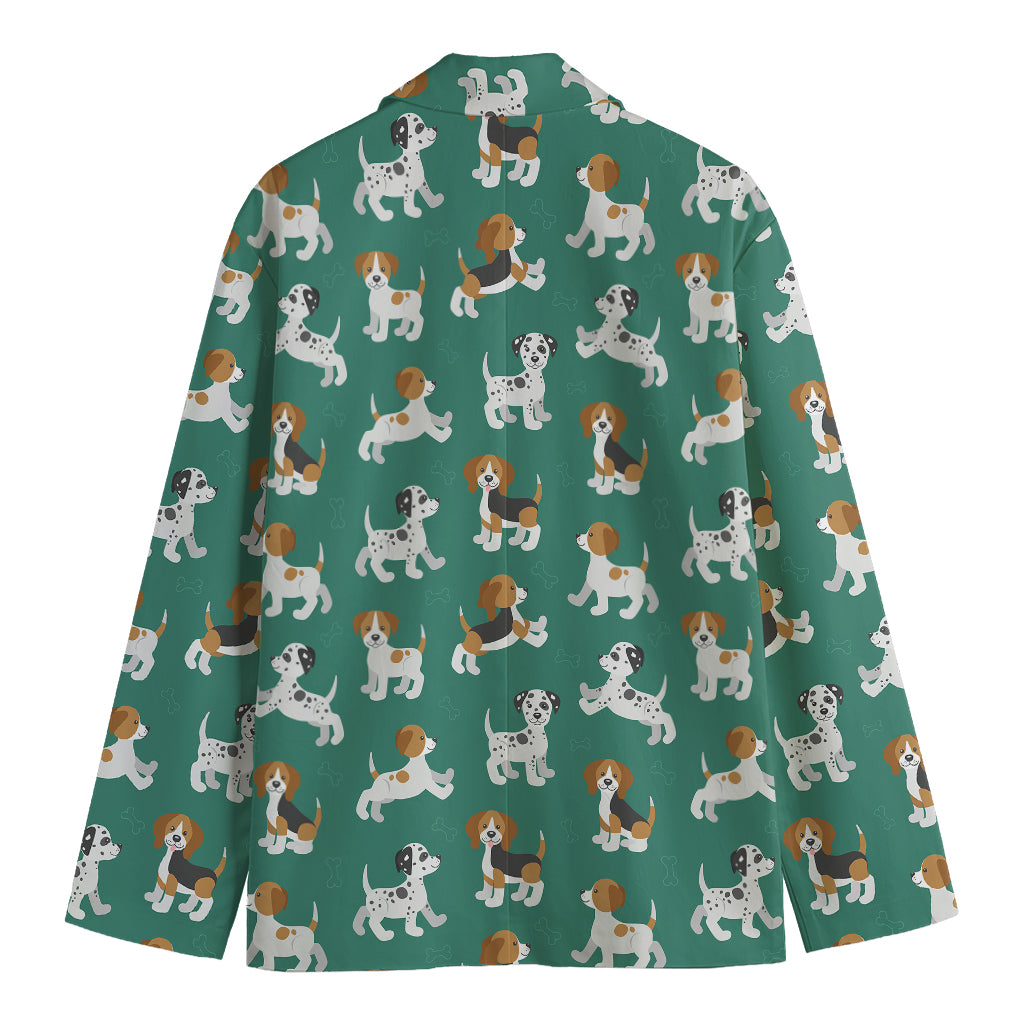 Cute Jack Russell Terrier Pattern Print Men's Blazer