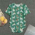Cute Jack Russell Terrier Pattern Print Men's Bodysuit