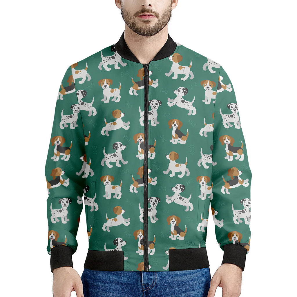 Cute Jack Russell Terrier Pattern Print Men's Bomber Jacket