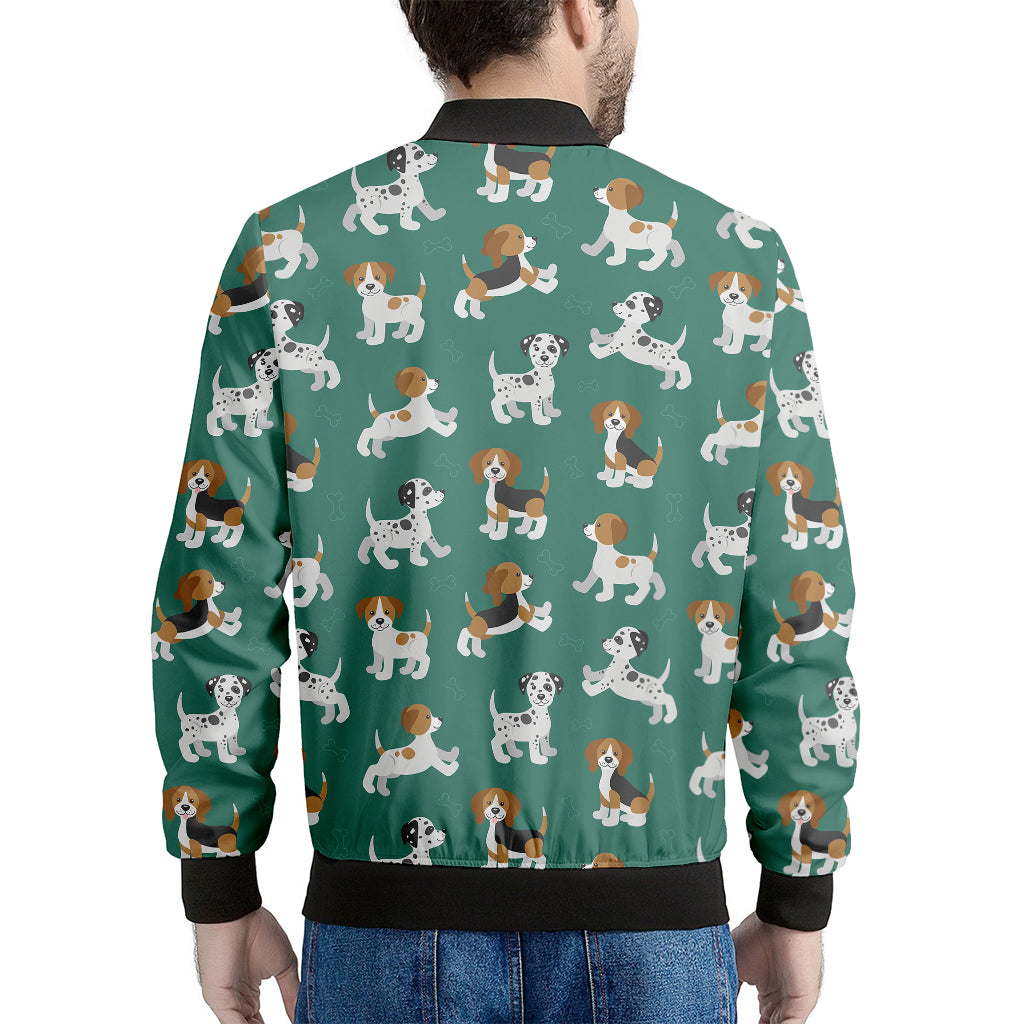 Cute Jack Russell Terrier Pattern Print Men's Bomber Jacket