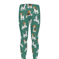 Cute Jack Russell Terrier Pattern Print Men's Leggings