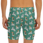 Cute Jack Russell Terrier Pattern Print Men's Long Boxer Briefs