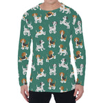 Cute Jack Russell Terrier Pattern Print Men's Long Sleeve T-Shirt
