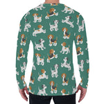 Cute Jack Russell Terrier Pattern Print Men's Long Sleeve T-Shirt