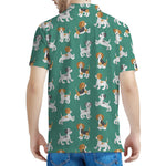 Cute Jack Russell Terrier Pattern Print Men's Polo Shirt