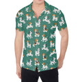 Cute Jack Russell Terrier Pattern Print Men's Shirt