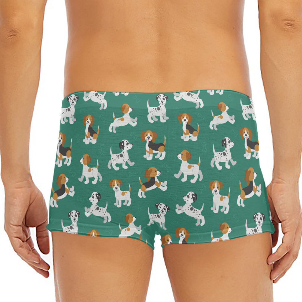 Cute Jack Russell Terrier Pattern Print Men's Short Boxer Briefs