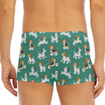 Cute Jack Russell Terrier Pattern Print Men's Short Boxer Briefs