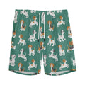 Cute Jack Russell Terrier Pattern Print Men's Athletic Shorts