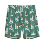 Cute Jack Russell Terrier Pattern Print Men's Sports Shorts