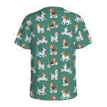Cute Jack Russell Terrier Pattern Print Men's Sports T-Shirt