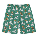 Cute Jack Russell Terrier Pattern Print Men's Swim Trunks