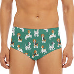 Cute Jack Russell Terrier Pattern Print Men's Triangle Swim Briefs