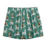 Cute Jack Russell Terrier Pattern Print Mesh Shorts