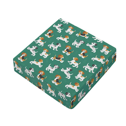 Cute Jack Russell Terrier Pattern Print Outdoor Seat Cushion Cover