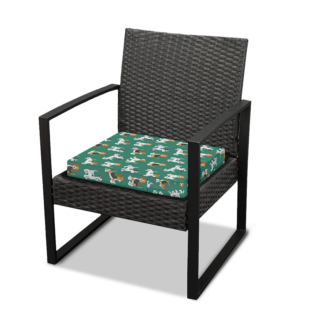 Cute Jack Russell Terrier Pattern Print Outdoor Seat Cushion Cover