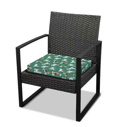 Cute Jack Russell Terrier Pattern Print Outdoor Seat Cushion Cover