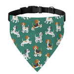 Cute Jack Russell Terrier Pattern Print Over The Collar Dog Bandana