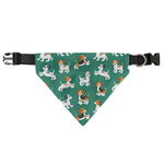 Cute Jack Russell Terrier Pattern Print Over The Collar Dog Bandana