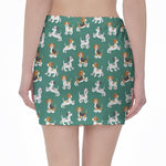 Cute Jack Russell Terrier Pattern Print Pencil Mini Skirt