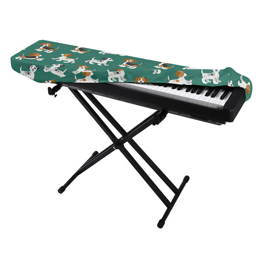 Cute Jack Russell Terrier Pattern Print Piano Keyboard Cover