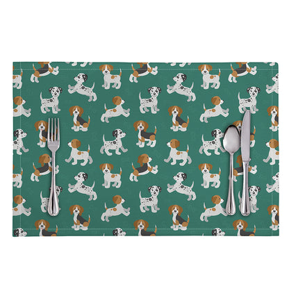 Cute Jack Russell Terrier Pattern Print Placemat
