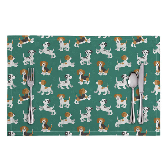 Cute Jack Russell Terrier Pattern Print Placemat