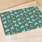 Cute Jack Russell Terrier Pattern Print Polyester Doormat