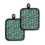Cute Jack Russell Terrier Pattern Print Pot Holders