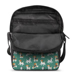 Cute Jack Russell Terrier Pattern Print Rectangular Crossbody Bag