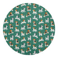 Cute Jack Russell Terrier Pattern Print Round Blanket