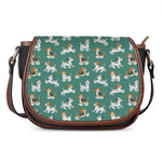 Cute Jack Russell Terrier Pattern Print Saddle Bag