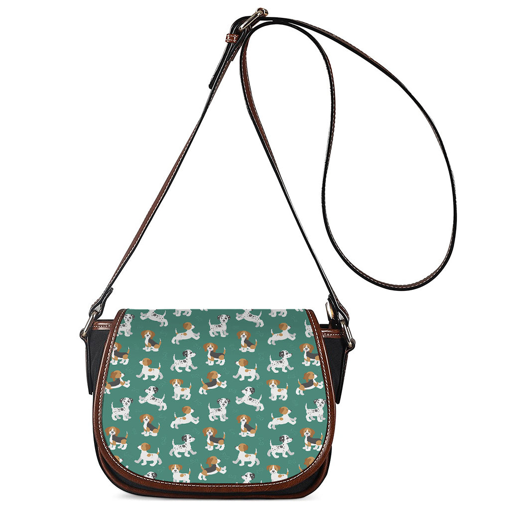 Cute Jack Russell Terrier Pattern Print Saddle Bag