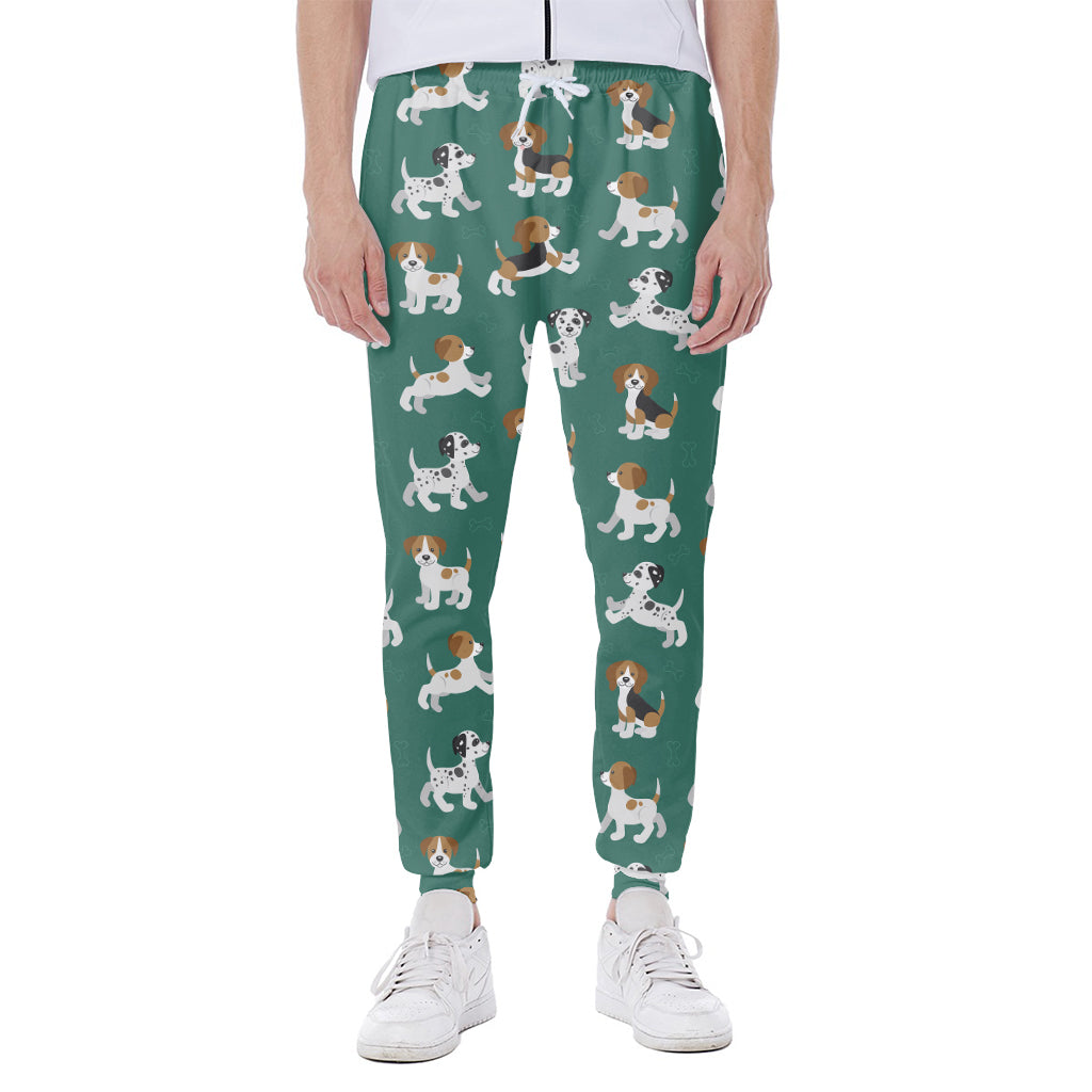Cute Jack Russell Terrier Pattern Print Scuba Joggers