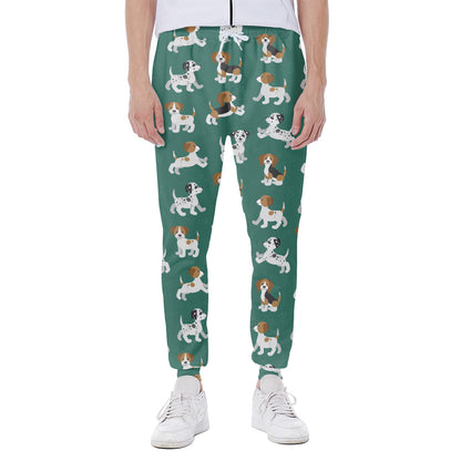 Cute Jack Russell Terrier Pattern Print Scuba Joggers
