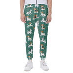 Cute Jack Russell Terrier Pattern Print Scuba Joggers