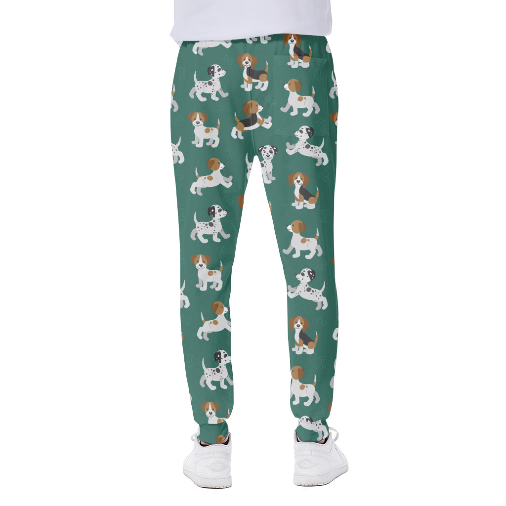 Cute Jack Russell Terrier Pattern Print Scuba Joggers