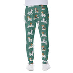 Cute Jack Russell Terrier Pattern Print Scuba Joggers