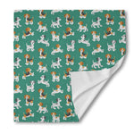 Cute Jack Russell Terrier Pattern Print Silk Bandana