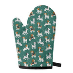Cute Jack Russell Terrier Pattern Print Single Oven Mitt