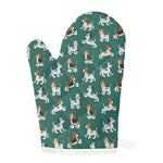 Cute Jack Russell Terrier Pattern Print Single Oven Mitt