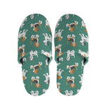 Cute Jack Russell Terrier Pattern Print Slippers