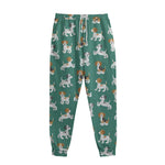 Cute Jack Russell Terrier Pattern Print Sweatpants