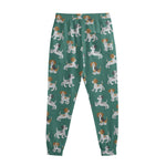 Cute Jack Russell Terrier Pattern Print Sweatpants