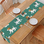 Cute Jack Russell Terrier Pattern Print Table Runner