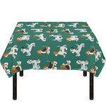 Cute Jack Russell Terrier Pattern Print Tablecloth
